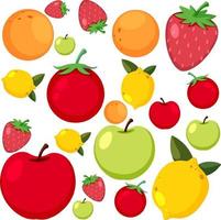 cartoon fruit naadloos patroon vector