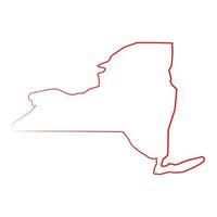 New York kaart geïllustreerd vector
