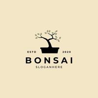 bonsai logo vector illustratie ontwerpsjabloon