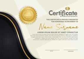 certificaatsjabloon met luxe en elegante textuurpatroonachtergrond vector