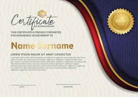 certificaatsjabloon met luxe en elegante textuurpatroonachtergrond vector