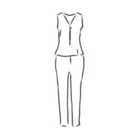 jumpsuit vector schets