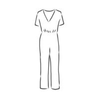 jumpsuit vector schets