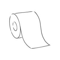 toiletpapier vector schets