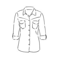 shirt blouse vector schets