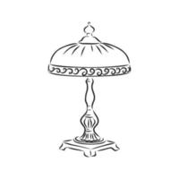 tafellamp vector schets