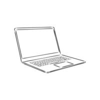 laptop vector schets