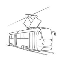 tram vector schets