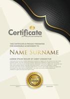 certificaatsjabloon met luxe en elegante textuurpatroonachtergrond vector