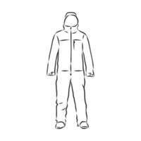 jumpsuit vector schets