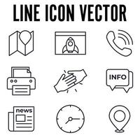 neem contact met ons op set pictogram symbool sjabloon voor grafische en webdesign collectie logo vectorillustratie vector