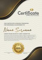 certificaatsjabloon met luxe en elegante textuurpatroonachtergrond vector