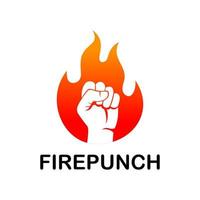 vuur punch logo vector