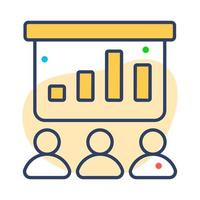 presentatie Financiën gerelateerde vector lijn pictogram. bewerkbare lijn pixel perfect.