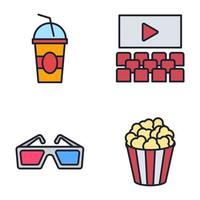 entertainment set pictogram symbool sjabloon voor grafisch en webdesign collectie logo vectorillustratie vector