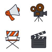 entertainment set pictogram symbool sjabloon voor grafisch en webdesign collectie logo vectorillustratie vector