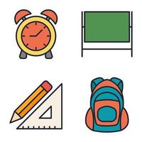 onderwijs set pictogram symbool sjabloon voor grafisch en webdesign collectie logo vector illustratie