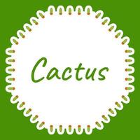 rand met cactus voor spandoek, poster en wenskaart vector