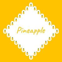 rand met ananas voor spandoek, poster en wenskaart vector