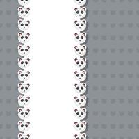 panda met frame voor spandoek, poster en wenskaart vector