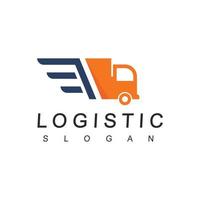 logistiek logo sjabloon, expeditie en transport bedrijfspictogram vector