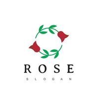 roze bloem logo ontwerpsjabloon vector