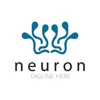 neuron logo of zenuwcel logo ontwerp, molecuul logo illustratie sjabloon icoon met vector concept