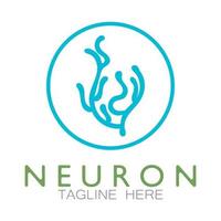 neuron logo of zenuwcel logo ontwerp, molecuul logo illustratie sjabloon icoon met vector concept