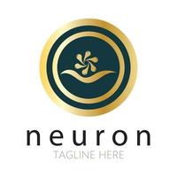 neuron logo of zenuwcel logo ontwerp, molecuul logo illustratie sjabloon icoon met vector concept