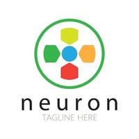 neuron logo of zenuwcel logo ontwerp, molecuul logo illustratie sjabloon icoon met vector concept