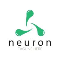 neuron logo of zenuwcel logo ontwerp, molecuul logo illustratie sjabloon icoon met vector concept