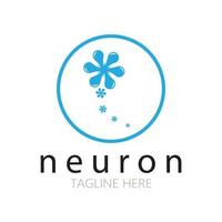 neuron logo of zenuwcel logo ontwerp, molecuul logo illustratie sjabloon icoon met vector concept