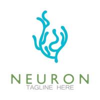 neuron logo of zenuwcel logo ontwerp, molecuul logo illustratie sjabloon icoon met vector concept