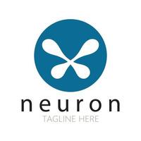 neuron logo of zenuwcel logo ontwerp, molecuul logo illustratie sjabloon icoon met vector concept