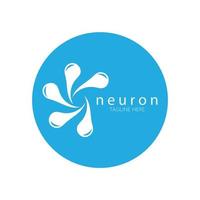 neuron logo of zenuwcel logo ontwerp, molecuul logo illustratie sjabloon icoon met vector concept