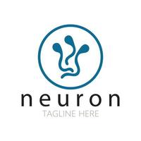 neuron logo of zenuwcel logo ontwerp, molecuul logo illustratie sjabloon icoon met vector concept