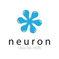 neuron logo of zenuwcel logo ontwerp, molecuul logo illustratie sjabloon icoon met vector concept