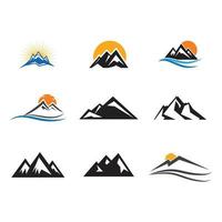 berg pictogram logo sjabloon vector illustratie ontwerp