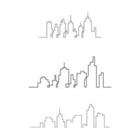 moderne stadshorizon. stad silhouet. vectorillustratie in plat ontwerp vector