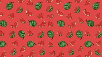 watermeloen achtergrond patroon vector geïsoleerd