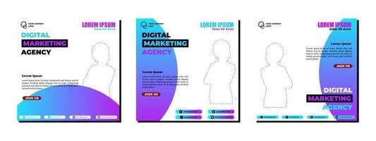 social media posts sjabloon modern design, voor digitale marketing online. vector