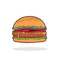 hamburger cartoon vector