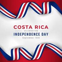 happy costa rica onafhankelijkheidsdag 15 september viering vectorillustratie ontwerp. sjabloon voor poster, banner, reclame, wenskaart of printontwerpelement vector