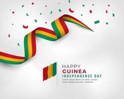 gelukkige guinea onafhankelijkheidsdag viering vectorillustratie ontwerp. sjabloon voor poster, banner, reclame, wenskaart of printontwerpelement vector