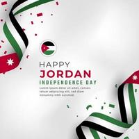 gelukkige dag van de onafhankelijkheid van Jordanië 25 mei viering vectorillustratie ontwerp. sjabloon voor poster, banner, reclame, wenskaart of printontwerpelement vector