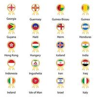 vlaggen van de wereld geïsoleerde wereldvlag. geïsoleerd op een witte achtergrond. vectorillustratie. vector