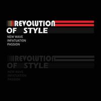 revolutie van stijl stijlvol t-shirt en kleding abstract ontwerp., poster, typografie. vectorillustratie. afdrukken vector