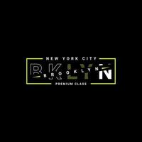 Brooklyn schrijfontwerp, geschikt voor zeefdruk t-shirts, kleding, jassen en anderen vector