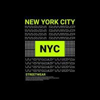 New York City schrijfontwerp, geschikt voor zeefdruk t-shirts, kleding, jassen en anderen vector