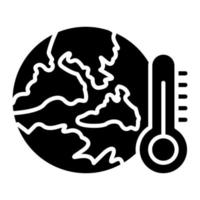 glyph-pictogram voor klimaatverandering vector